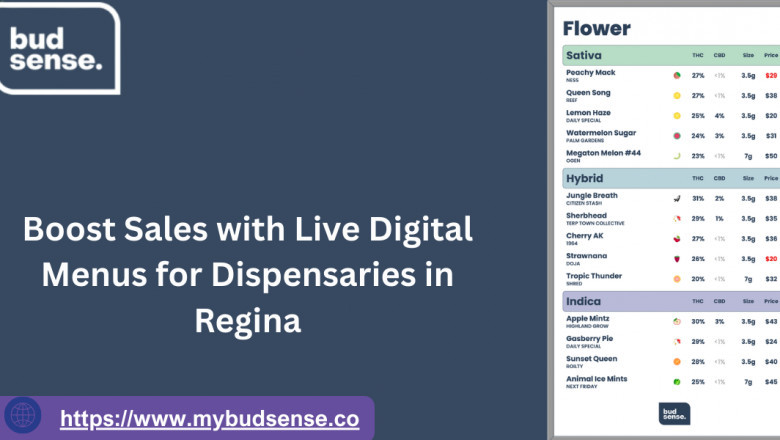 Boost Sales with Live Digital Menus for Dispensaries in Regina