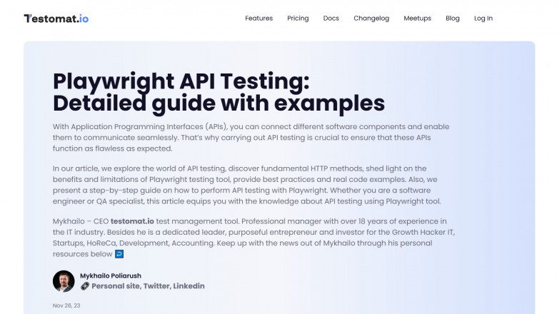 Playwright API Testing Example: A Comprehensive Guide to Mastering API Testing with Playwright