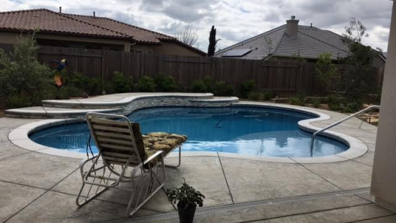 Fiberglass pool installation